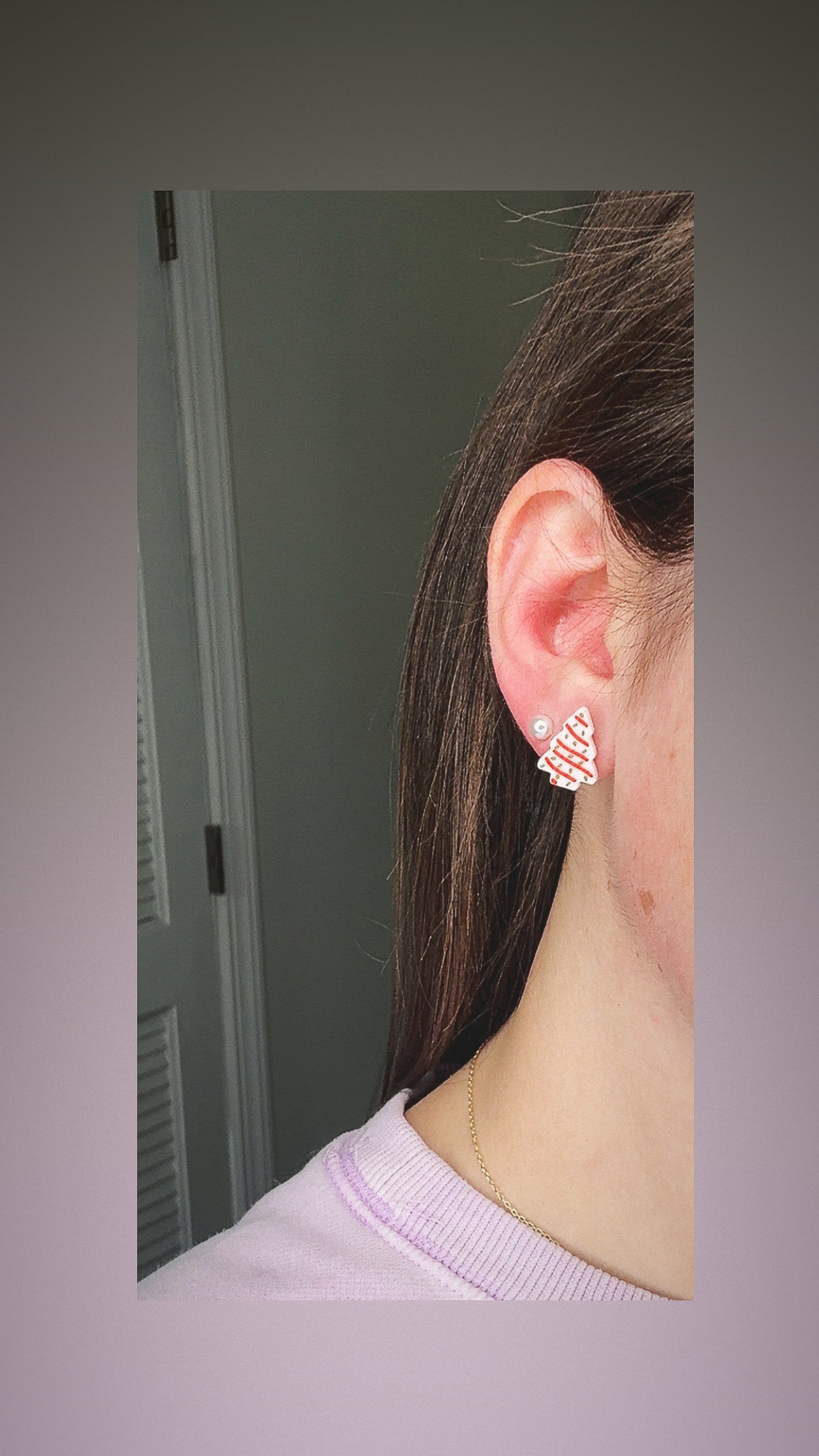 Christmas Tree Cake Earrings