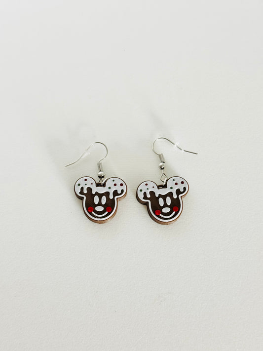 Mickey Gingerbread Cookie Earrings