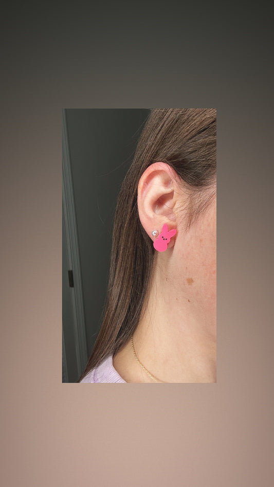 Pink Peep Earrings