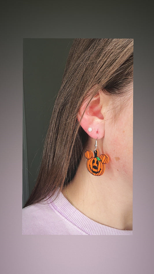 Mickey Pumpkin Earrings