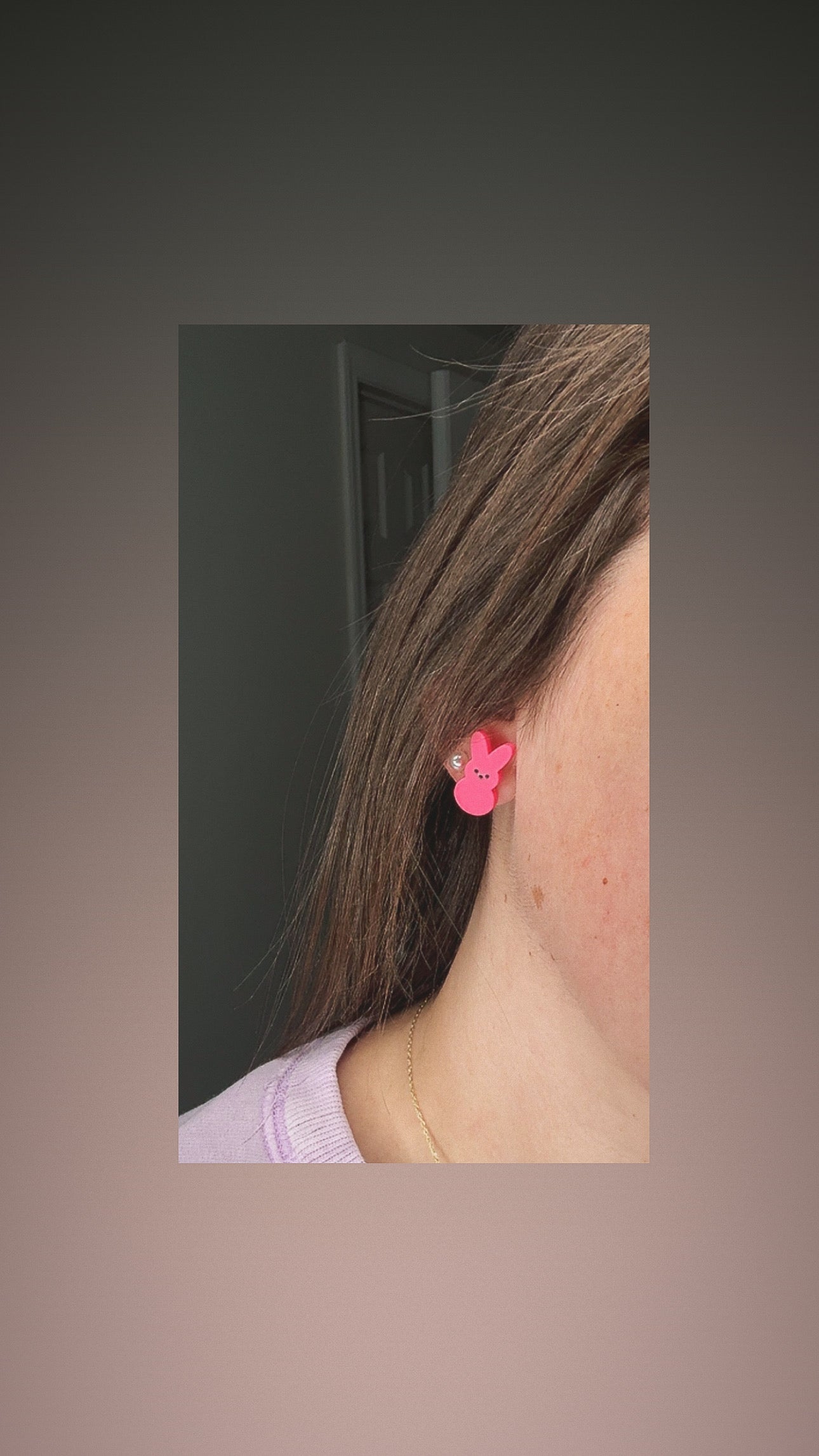 Pink Peep Earrings