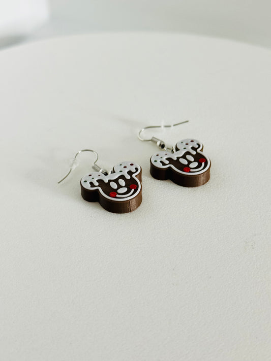 Mickey Gingerbread Cookie Earrings