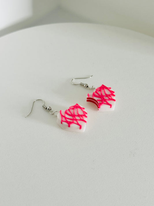 "Be My Valentine" Cake Earrings